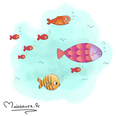 Les petits poissons dans l'eau